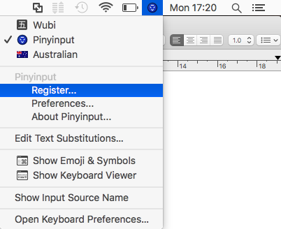 Register Pinyinput